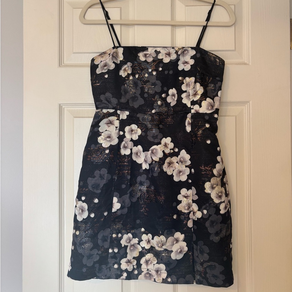 Urban Outfitters Black and White Floral Mini Dress